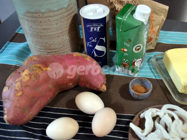 Moelleux patate douce et lait de coco : ingrédients