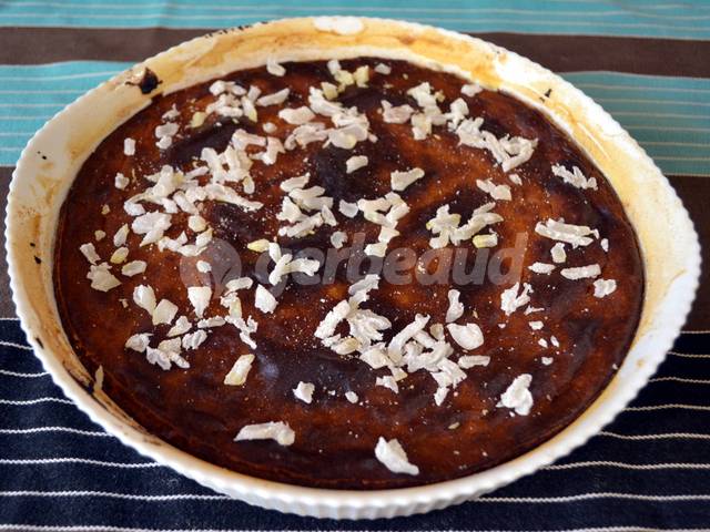 Gâteau patate douce / coco au sortir du four