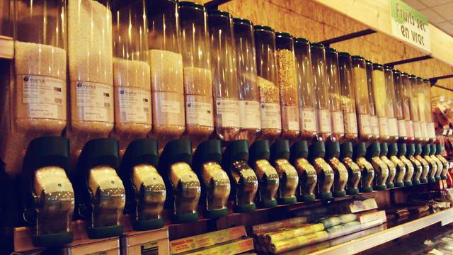 Produits alimentaires secs vendus en vrac