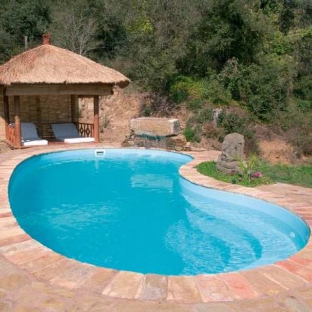Piscine à coque polyester (modèle Haricot - GRAF)
