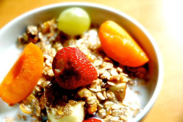 Muesli et fruits
