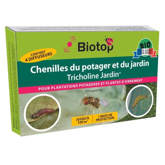 Tricholine® jardin, 4 diffuseurs contre les chenilles du potager (Biotop)