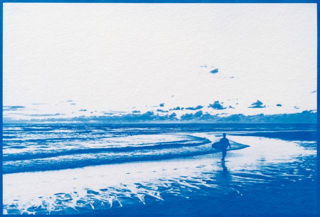 Cyanotype de photo de plage