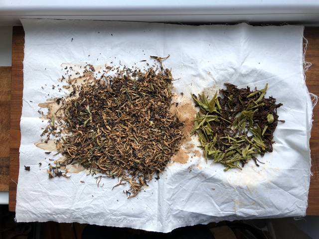 Séchage et conservation de feuilles de thé infusé