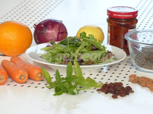 Salade lentilles carottes : ingrédients