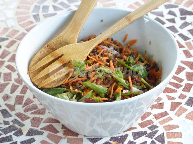 Salade fraîcheur lentilles carottes