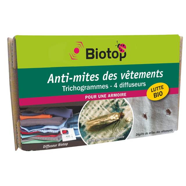 Anti-mite des vêtements - Trichogramme 4 diffuseurs (BIOTOP)