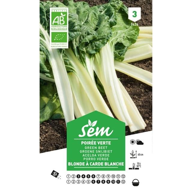 Poirée verte à carde blanche Bio (sachet)