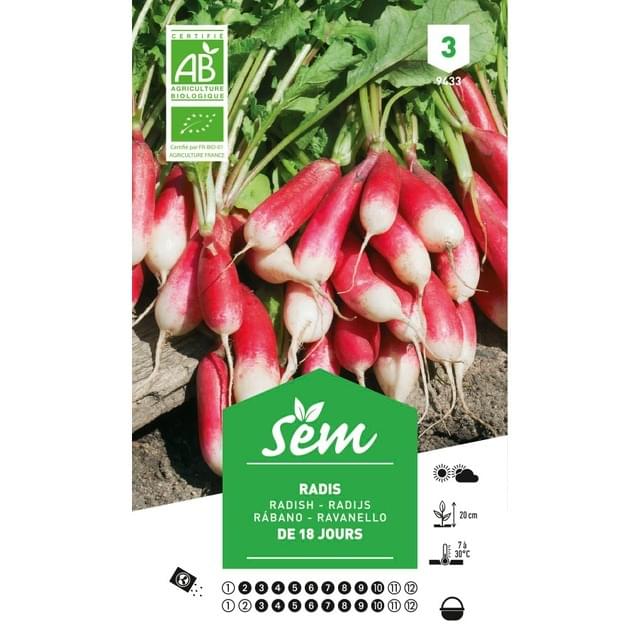Radis de 18 jours  Bio (sachet)