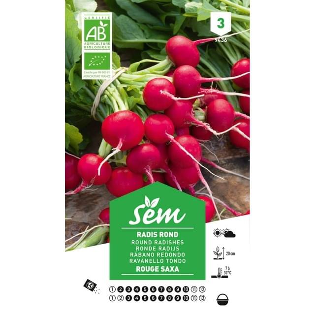 Radis rond rouge Saxa Bio (sachet)