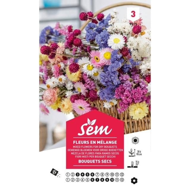 Fleur en mélange pour bouquet sec (sachet)
