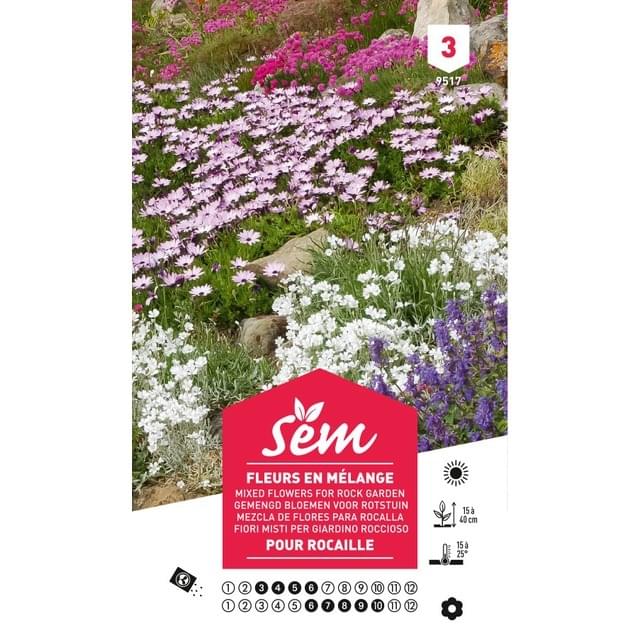 Fleur en mélange pour rocailles (sachet)