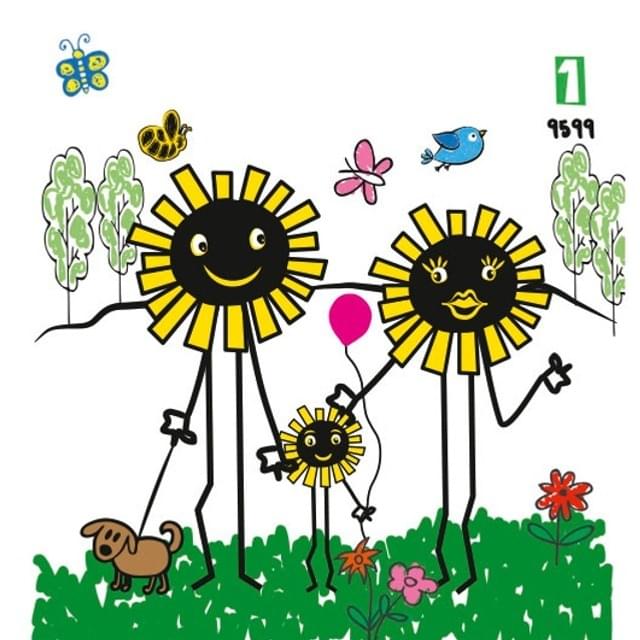 Soleil / Tournesol à coeur noir gamme kids