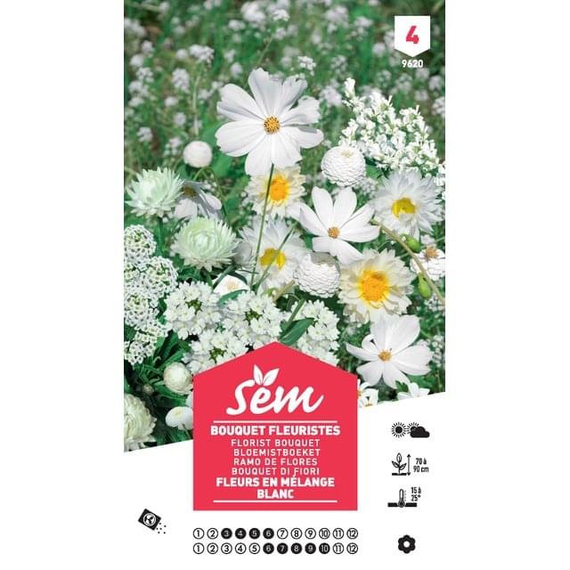 Mélange bouquet de fleuristes blanc XXL (sachet)