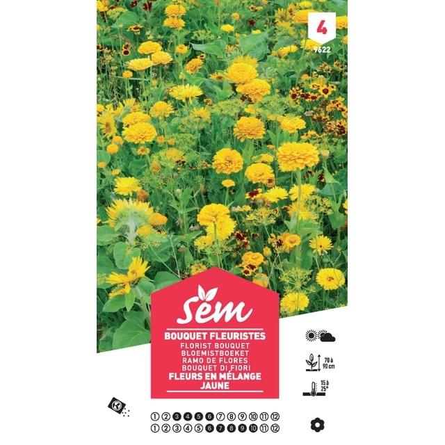 Mélange bouquet de fleuristes jaune XXL (sachet)
