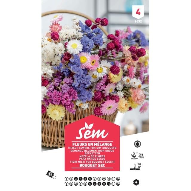 Fleurs en mélange pour bouquet sec XXL (sachet)