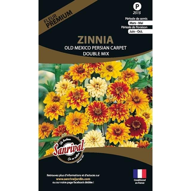 Zinnia Old mexico Persian (sachet)