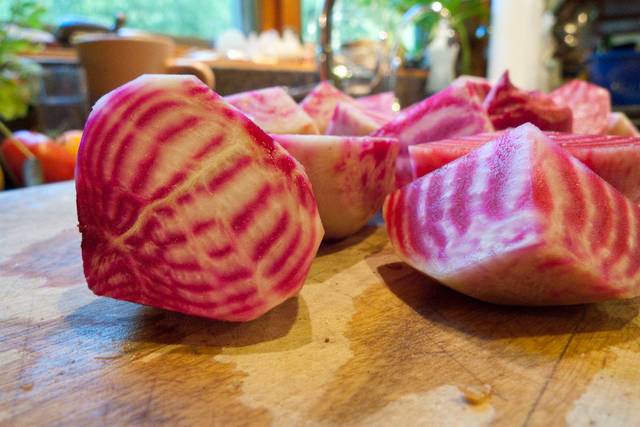 Betterave Chioggia coupée