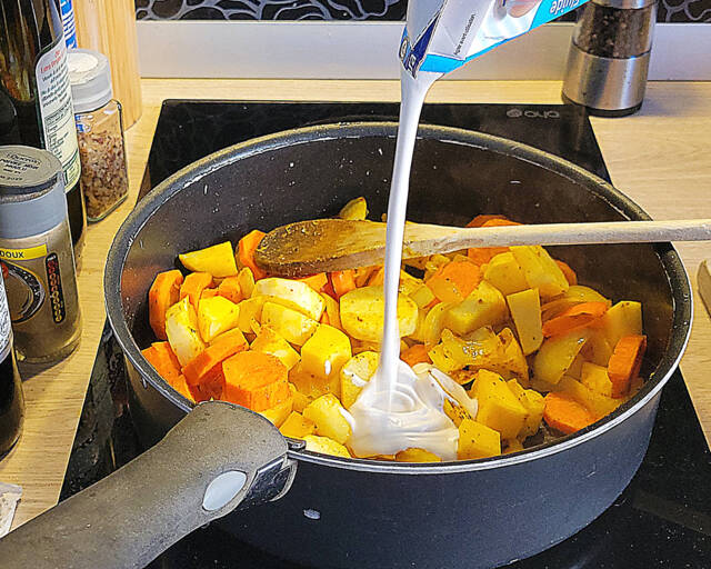 Incorporation du lait de coco