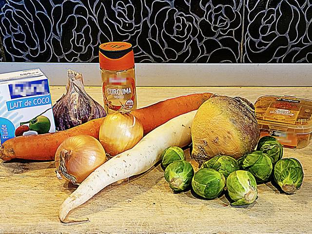 Curry aux légumes d'hiver : ingrédients