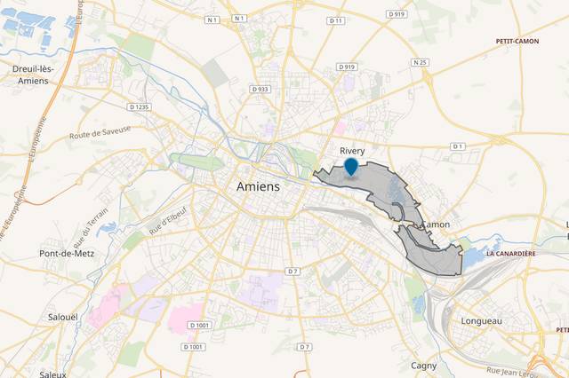 Le site des hortillonnages est situé au coeur de la ville d'Amiens