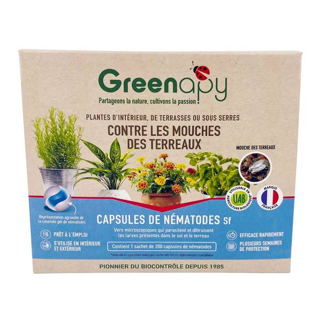 Capsules de nématodes anti mouches des terreaux - Nématodes Sf