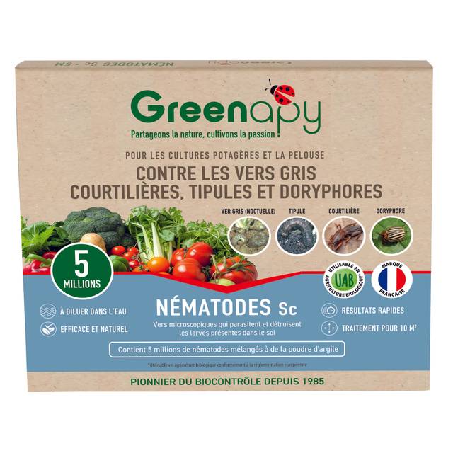 Nématodes Sc anti vers gris et doryphores - Boîte de 5 millions