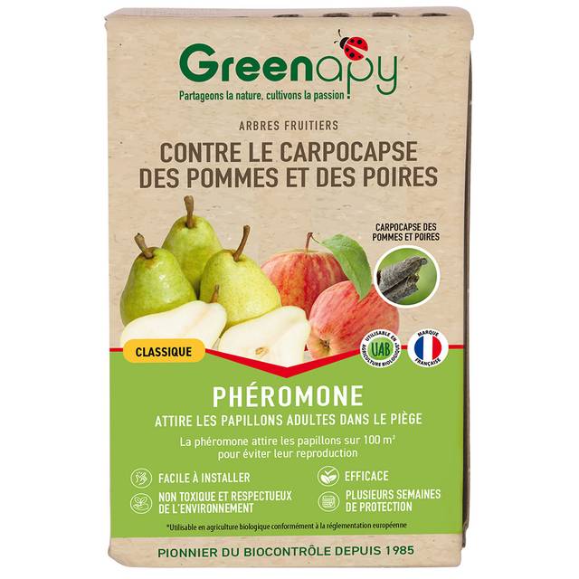 Phéromones - Carpocapse des pommes et poires - 2 capsules