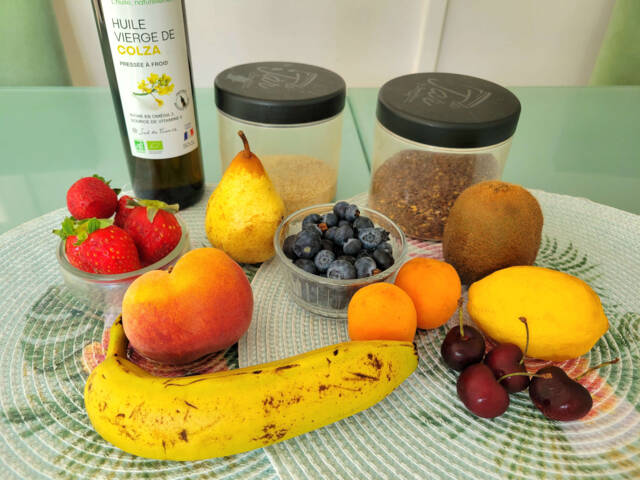 Ingrédients du Miam aux fruits