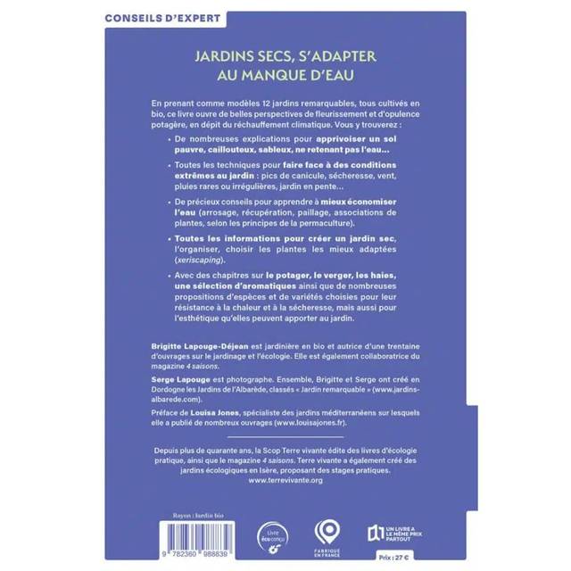 Jardins secs, s’adapter au manque d’eau – Nouvelle édition revue et enrichie