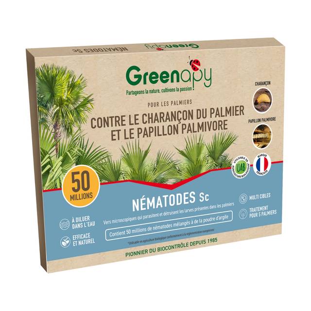 NémaPalmier 50 M, anti-ravageurs du palmier boite 50M (D.R. / Greenapy)