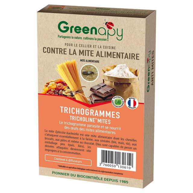 Trichogramme 4 diffuseurs, anti-mites alimentaires (D.R. / Greenapy)
