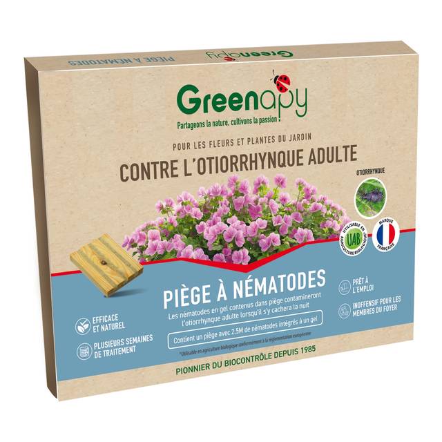 Piège à othiorrhynques adultes à base de nématodes (D.R. / Greenapy)