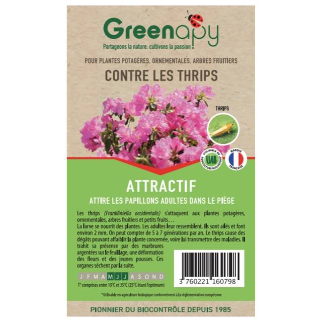 Phéromones Thrips Frankliniella occidentalis (2 capsules) (D.R. / Greenapy)