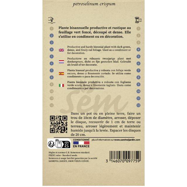 Persil frisé - 3 disques