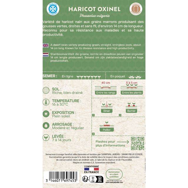 Haricot nain mangetout sans fil Oxinel