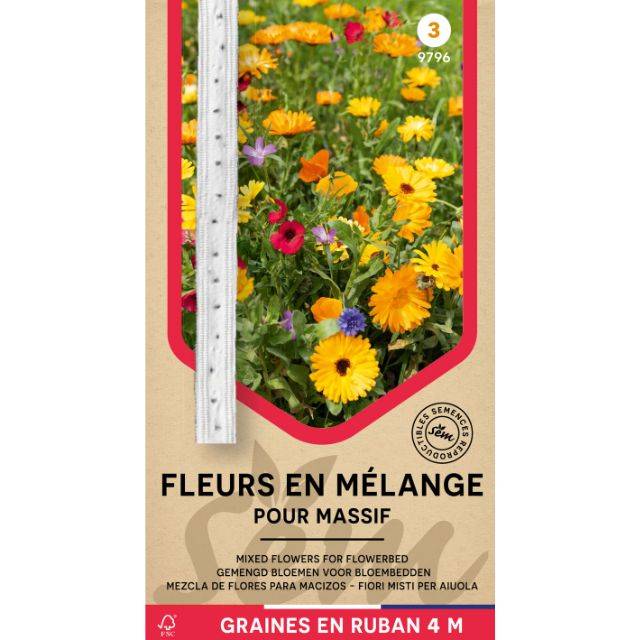 Mélange de fleurs pour massif en ruban