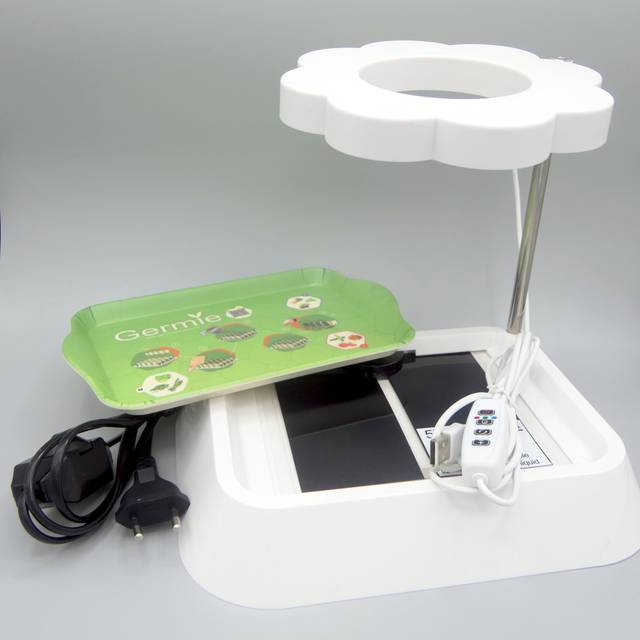 Set accessoires pour kit de germination (base, plateau, lampe, tapis chauffant) (X.G. / Gerbeaud)