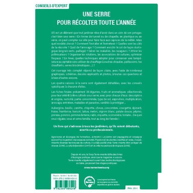 Une serre pour récolter toute l’année (Ed. Terre Vivante)