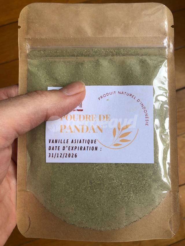 Poudre de pandan pour utilisation en cuisine
