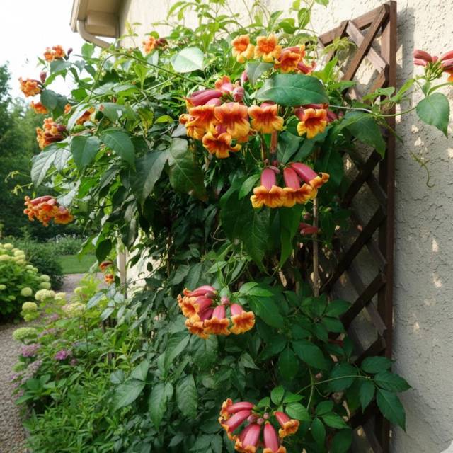Bignone capreolata Tangerine Beauty  (©Pépinières Travers)