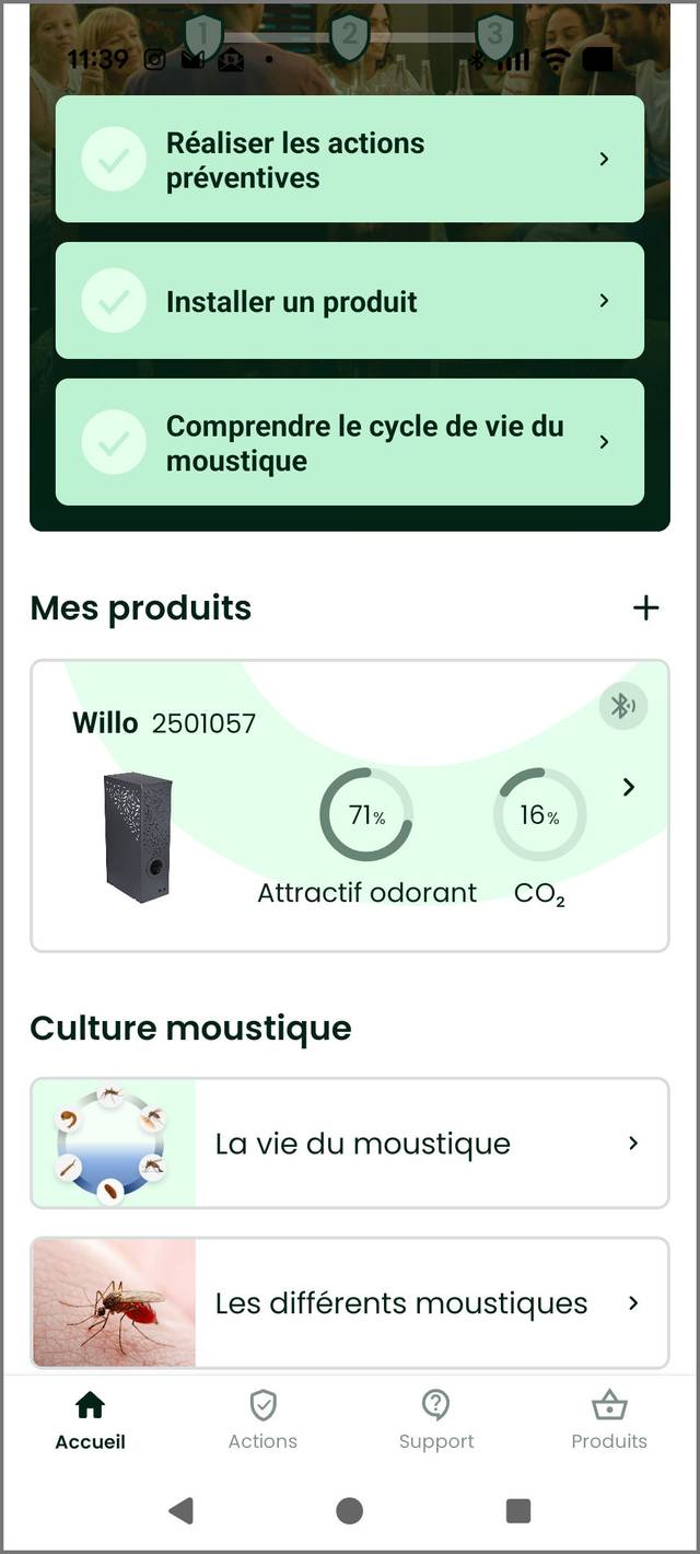 Application Wiliv - capture d'écran