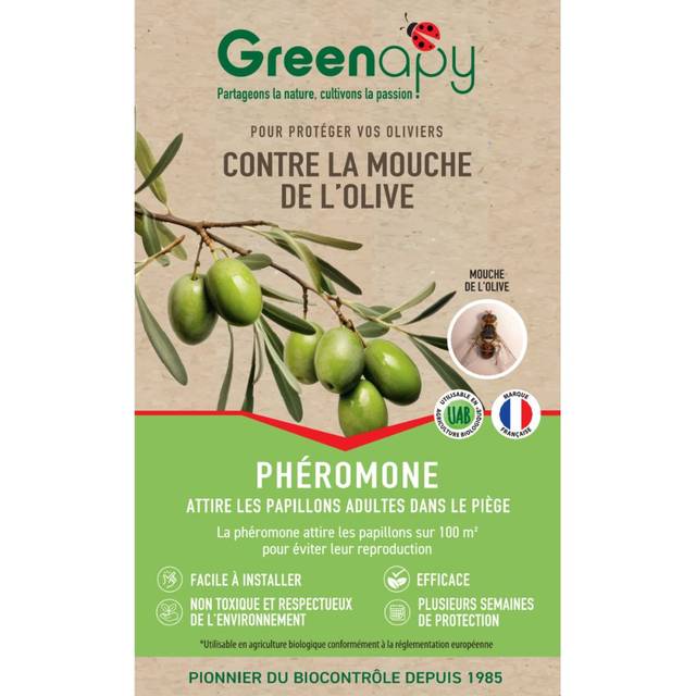 Phéromones - Mouche de l'olive - 2 capsules (Greenapy)